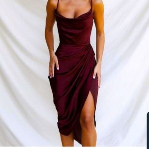 Satin Spaghetti Strap Dress